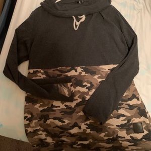 Ampersand cowl neck sweatshirt